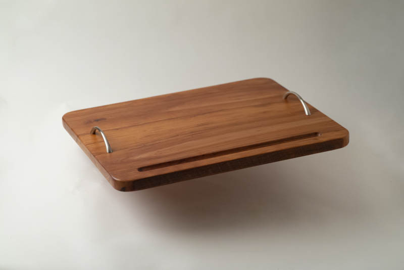 Charcuterie board, in cherry with handles